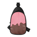 Strawberry Ice Cream Melted Print Sling Bag