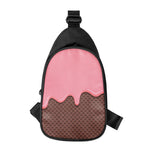 Strawberry Ice Cream Melted Print Chest Bag