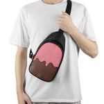 Strawberry Ice Cream Melted Print Chest Bag