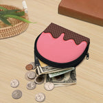 Strawberry Ice Cream Melted Print Coin Purse
