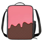 Strawberry Ice Cream Melted Print Crossbody Lunch Bag