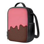 Strawberry Ice Cream Melted Print Crossbody Lunch Bag