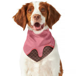 Strawberry Ice Cream Melted Print Dog Bandana
