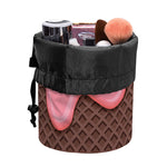 Strawberry Ice Cream Melted Print Drawstring Makeup Bag