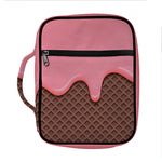 Strawberry Ice Cream Melted Print Front Pocket Bible Bag