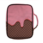 Strawberry Ice Cream Melted Print Front Pocket Bible Bag