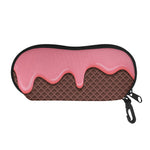 Strawberry Ice Cream Melted Print Glasses Case