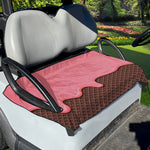 Strawberry Ice Cream Melted Print Golf Cart Seat Cover