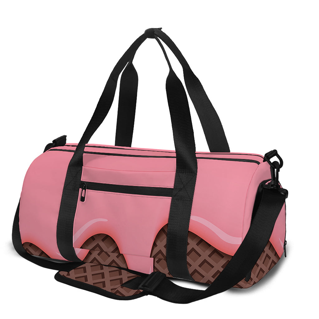 Strawberry Ice Cream Melted Print Gym Bag