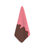 Strawberry Ice Cream Melted Print Hand Towel