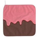 Strawberry Ice Cream Melted Print Hand Towel