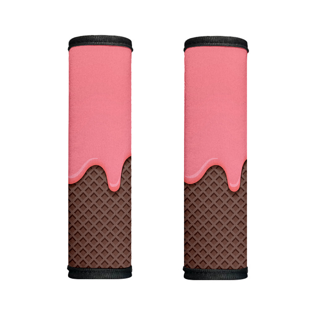 Strawberry Ice Cream Melted Print Handle Covers