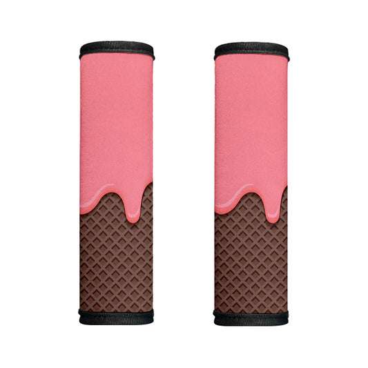 Strawberry Ice Cream Melted Print Handle Covers