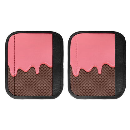 Strawberry Ice Cream Melted Print Handle Covers