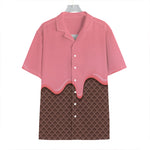 Strawberry Ice Cream Melted Print Hawaiian Shirt