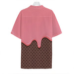 Strawberry Ice Cream Melted Print Hawaiian Shirt