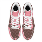 Strawberry Ice Cream Melted Print High Top Leather Sneakers