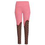 Strawberry Ice Cream Melted Print High-Waisted Pocket Leggings