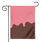 Strawberry Ice Cream Melted Print House Flag