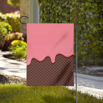 Strawberry Ice Cream Melted Print House Flag