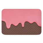 Strawberry Ice Cream Melted Print Indoor Door Mat