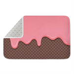 Strawberry Ice Cream Melted Print Indoor Door Mat