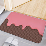 Strawberry Ice Cream Melted Print Indoor Door Mat