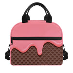 Strawberry Ice Cream Melted Print Insulated Lunch Bag