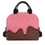 Strawberry Ice Cream Melted Print Insulated Lunch Bag