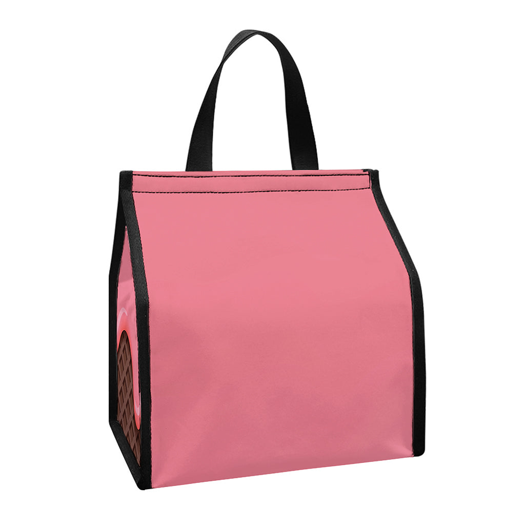 Strawberry Ice Cream Melted Print Insulated Lunch Tote