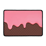 Strawberry Ice Cream Melted Print Kitchen Mat
