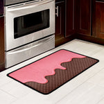 Strawberry Ice Cream Melted Print Kitchen Mat