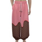 Strawberry Ice Cream Melted Print Lantern Pants