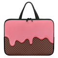 Strawberry Ice Cream Melted Print Laptop Sleeve With Handle