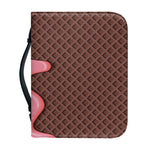 Strawberry Ice Cream Melted Print Leather Bible Cover