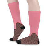 Strawberry Ice Cream Melted Print Long Socks