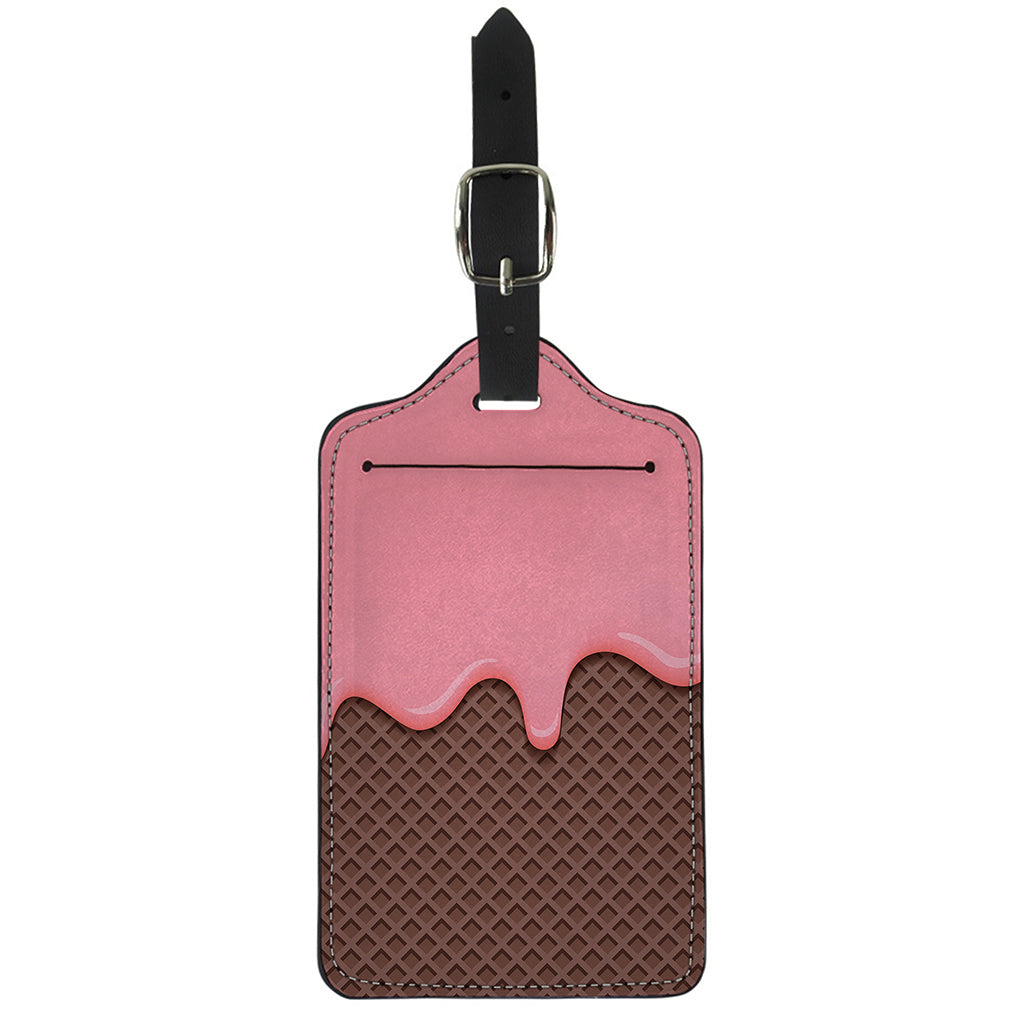 Strawberry Ice Cream Melted Print Luggage Tag