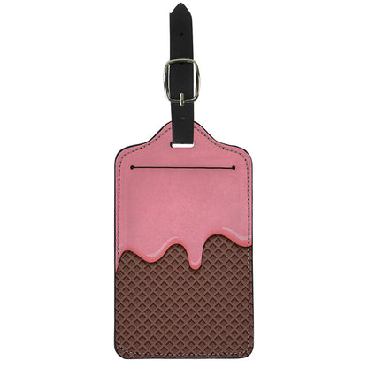 Strawberry Ice Cream Melted Print Luggage Tag