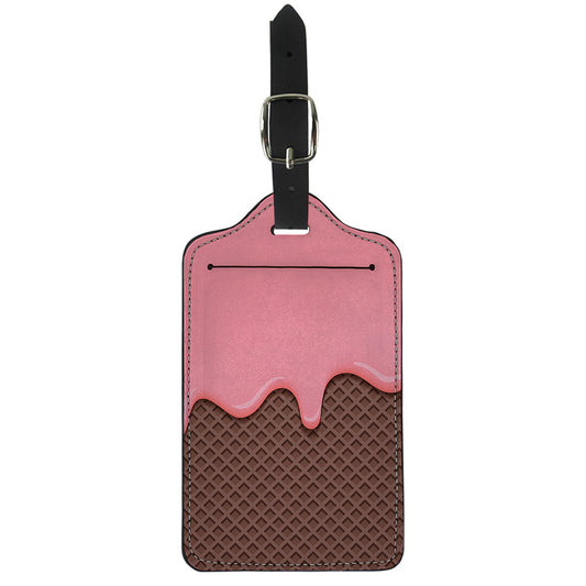 Strawberry Ice Cream Melted Print Luggage Tag