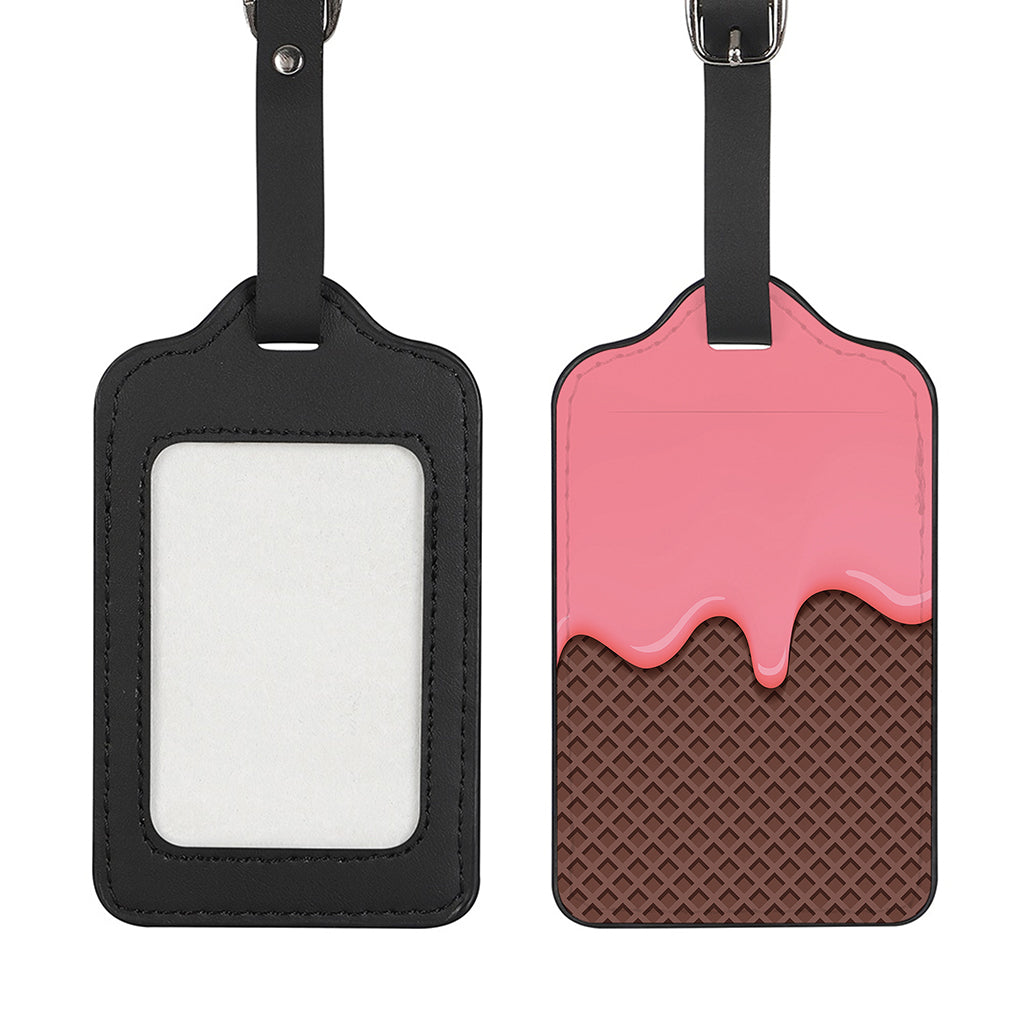 Strawberry Ice Cream Melted Print Luggage Tag