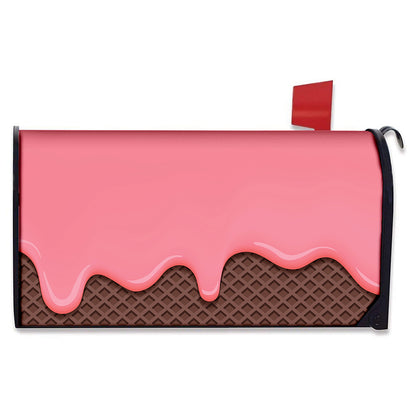 Strawberry Ice Cream Melted Print Mailbox Cover