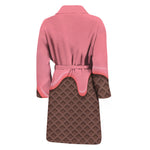 Strawberry Ice Cream Melted Print Men's Bathrobe