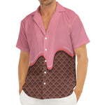 Strawberry Ice Cream Melted Print Men's Deep V-Neck Shirt