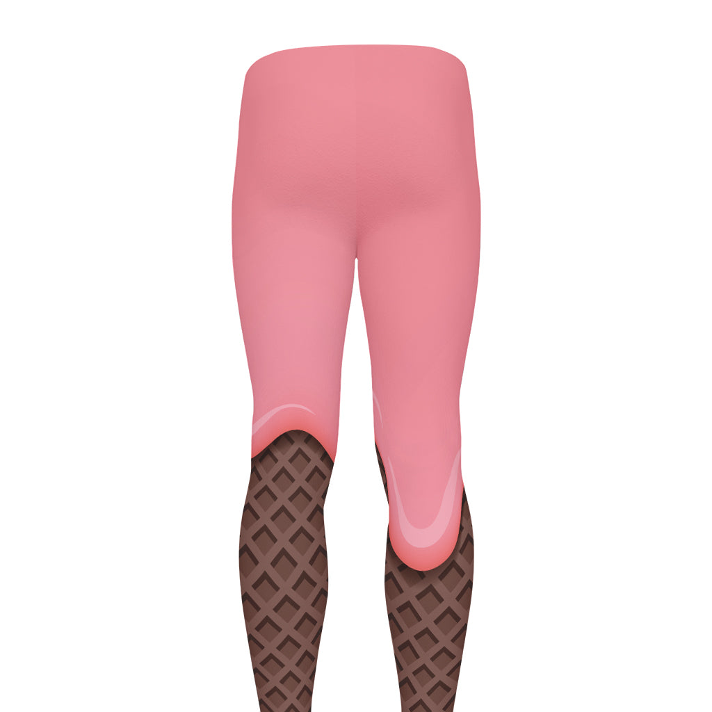 Strawberry Ice Cream Melted Print Men's leggings