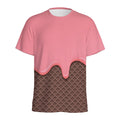Strawberry Ice Cream Melted Print Men's Athletic T-Shirt