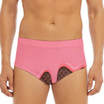Strawberry Ice Cream Melted Print Men's Triangle Swim Briefs
