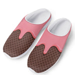 Strawberry Ice Cream Melted Print Mesh Casual Shoes