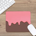 Strawberry Ice Cream Melted Print Mouse Pad