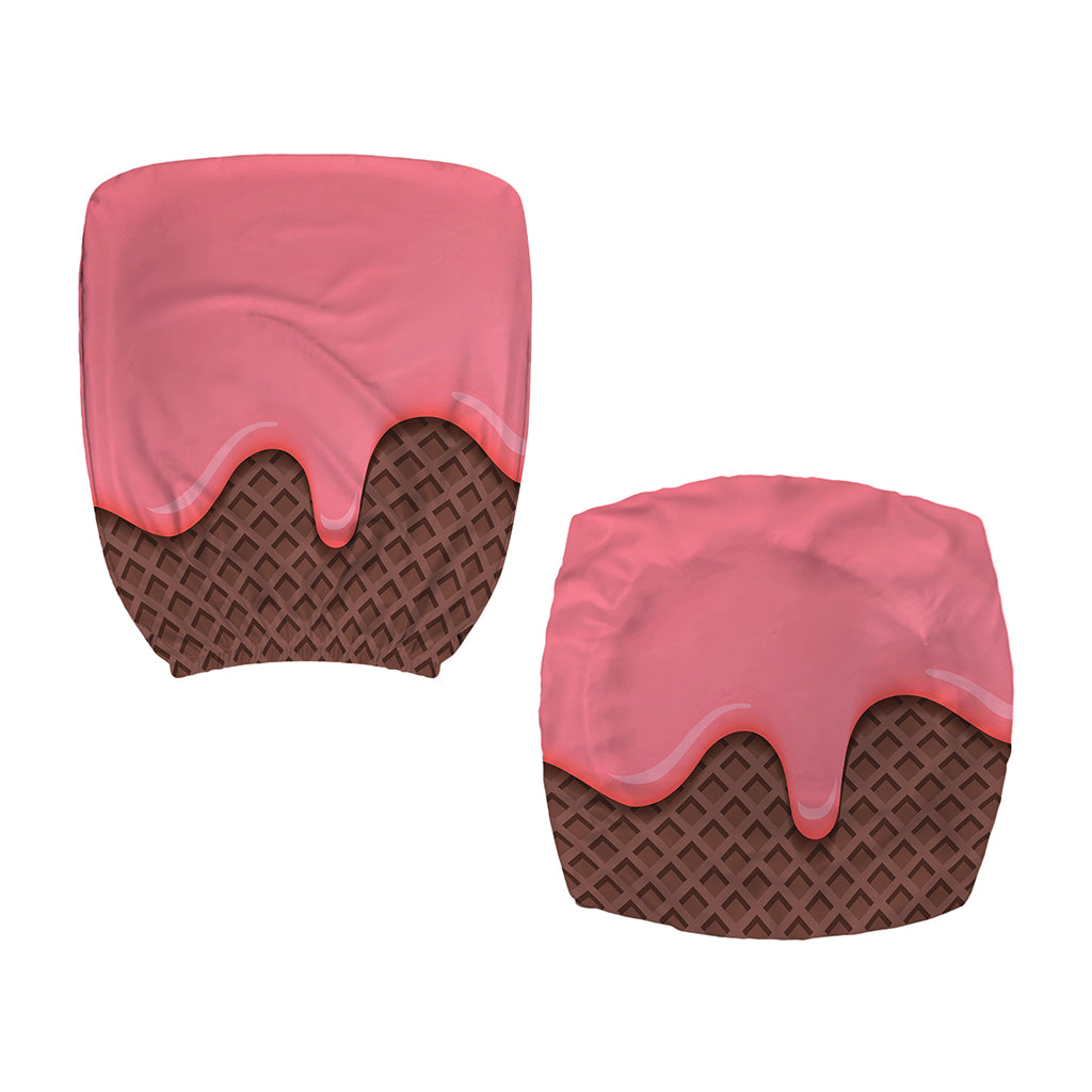 Strawberry Ice Cream Melted Print Office Chair Cover