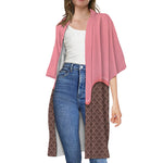 Strawberry Ice Cream Melted Print Open Front Beach Cover Up